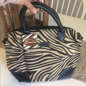 NWT Black and Tan Zebra Hand Bag